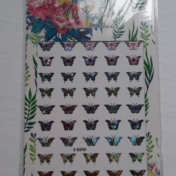 Batterfly nail stickers 10pecs/1 units - Picture 6 of 10